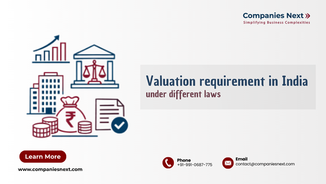Valuation requirement in India under different laws